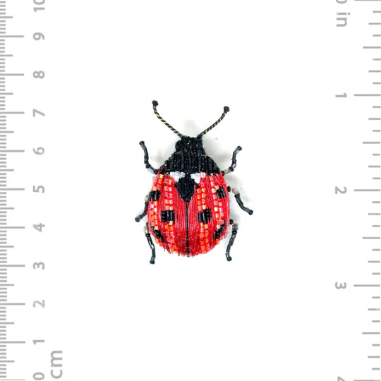 Lucky Lady Beetle Brooch Pin