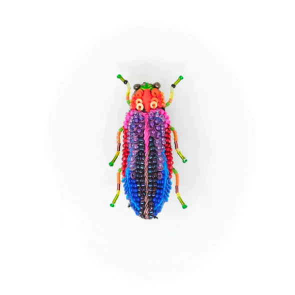 Metallic Beetle Brooch Pin