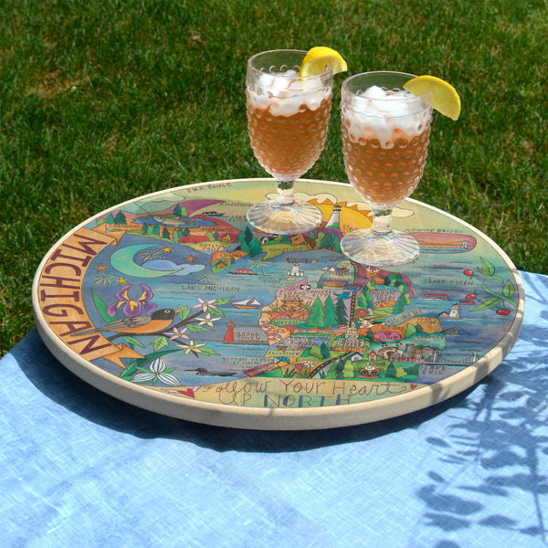 Michigan Lazy Susan | "Michigana Mitten"