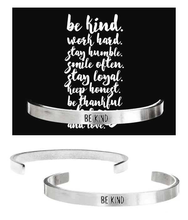 "Be Kind" Metal Cuff Bracelet