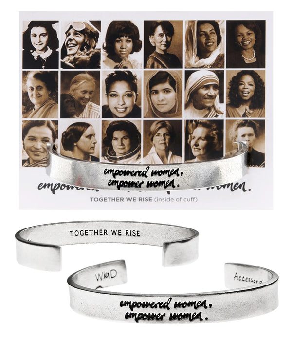 "Empowered Women Empower Women" Metal Cuff Bracelet