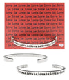 "Love is Love is Love" Metal Cuff Bracelet