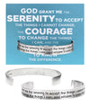 "Serenity Prayer" Metal Cuff Bracelet