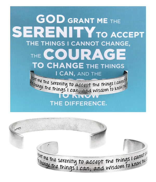 "Serenity Prayer" Metal Cuff Bracelet