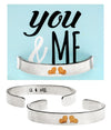 "U & Me" Metal Cuff Bracelet