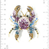 Pink Forest Crab Brooch Pin