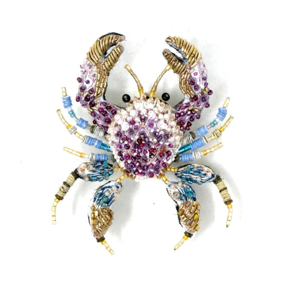 Pink Forest Crab Brooch Pin