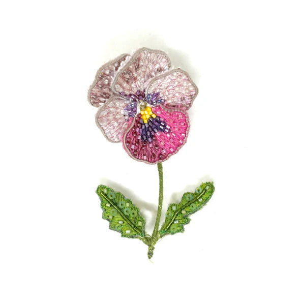 Pink Pansy Brooch Pin