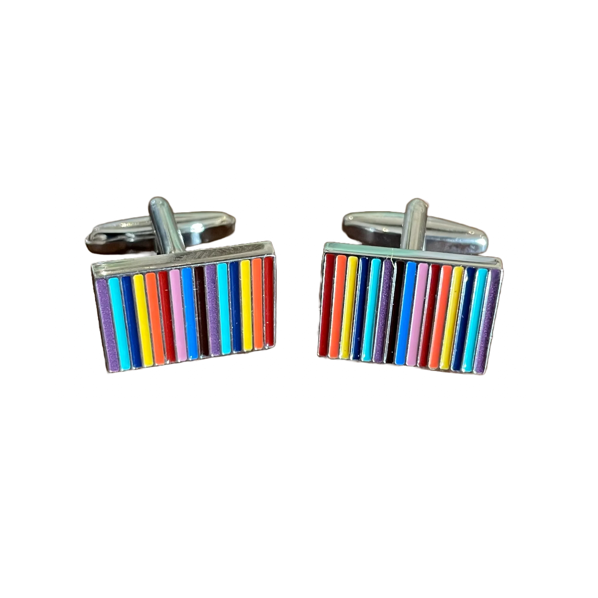 Rainbow Stripes Cuff Links