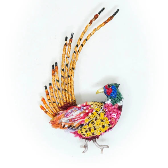 Ring Neck Pheasant Brooch Pin