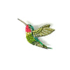 Ruby Throated Hummingbird Brooch Pin