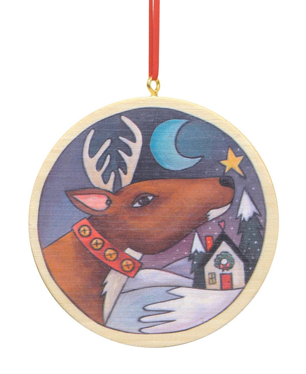 "Rudolph" Circle Ornament