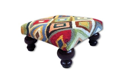 Wool Hooked Foot Stool | Bert