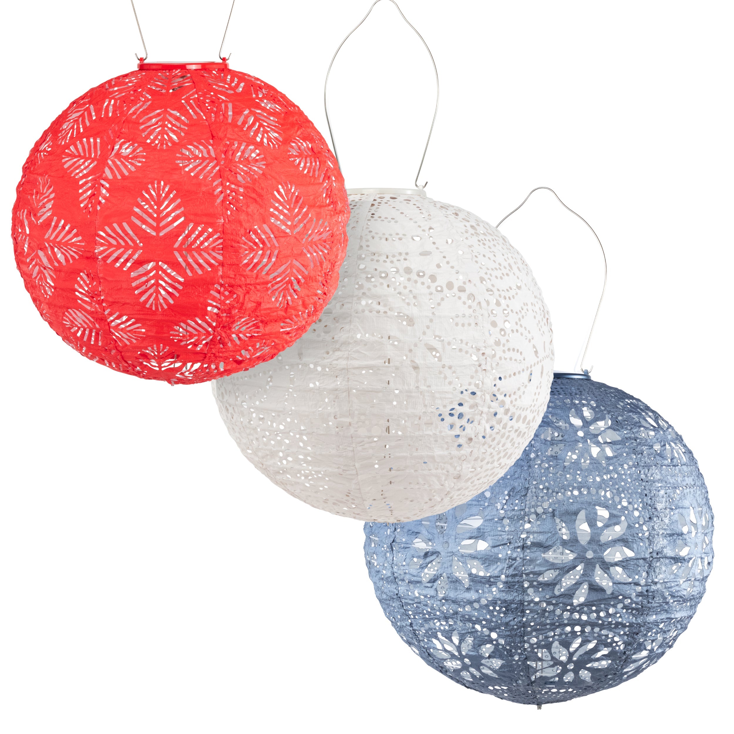 Soji Stella Red White Blue Solar Lantern 3-pack (Save $18)
