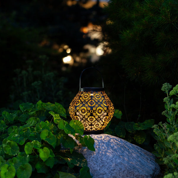 Metal Daisy Solar Lanterns - 2-Pack (Save $12)