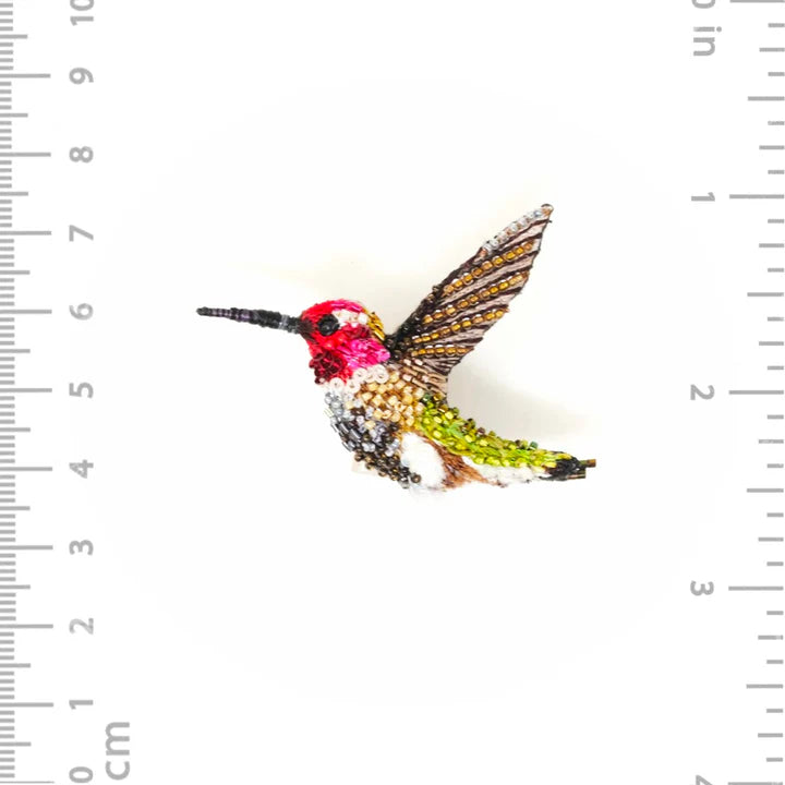 Sparkling Hummingbird Brooch Pin