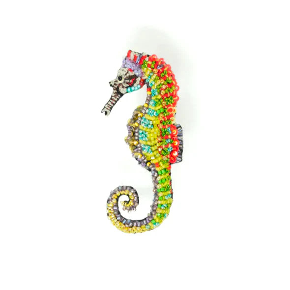 Spotted Seahorse Brooch Pin