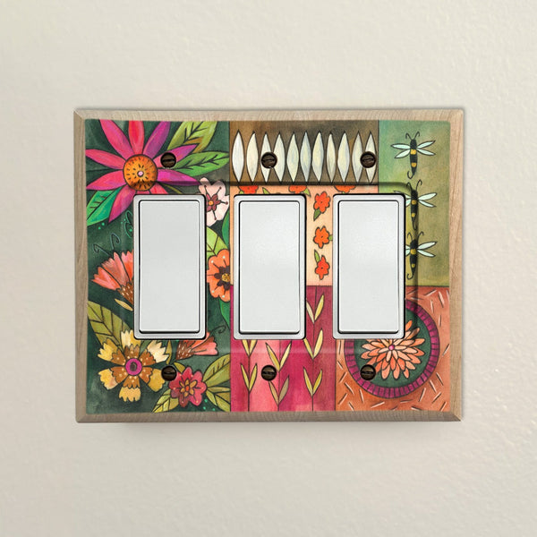 Light Switch Plate - "Hand Picked Pinks"