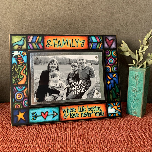 "Family - Where Life Begins" Medium Picture Frame