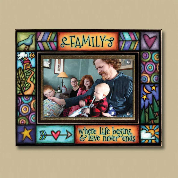 "Family - Where Life Begins" Medium Picture Frame