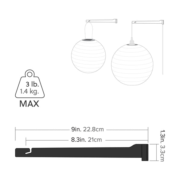 Lantern Wall Hanger – Adjustable Bracket for Pendant Lamps & Decor