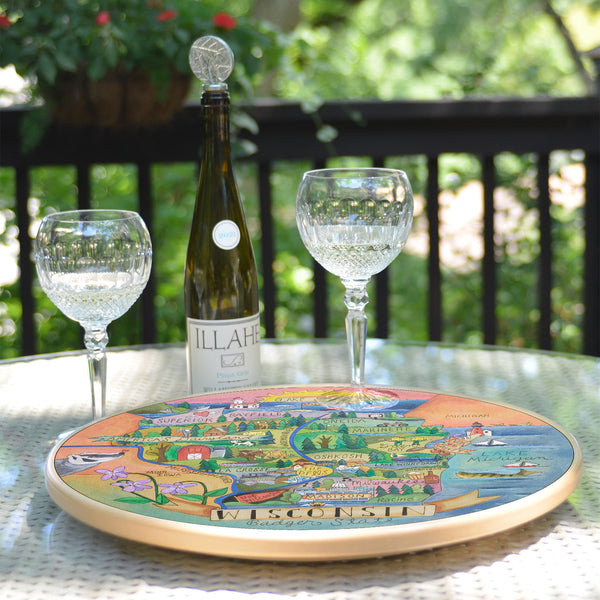 Wisconsin Lazy Susan | "Wondrous Wisconsin"