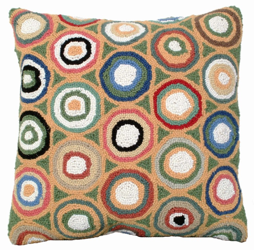 Wool Hooked Pillow | Pennies [Assorted Colors]