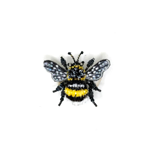 Yellow-Banded Bee Brooch Pin
