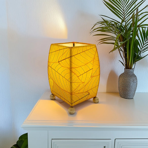 Mini Square Coco Leaf Lamp [Assorted Colors]