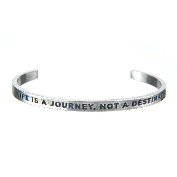 "Life is a Journey" Metal Cuff Bracelet