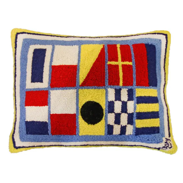 Wool Hooked Pillow | Nautical [Assorted]