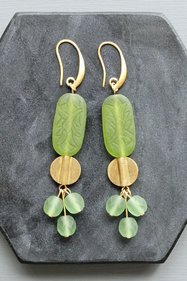 Lime Green & Seafoam Earrings