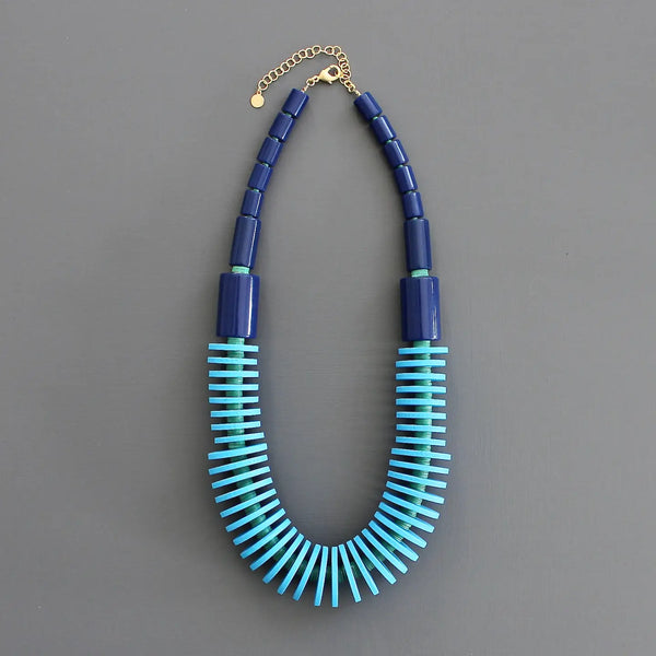Capri Blue Wood Necklace