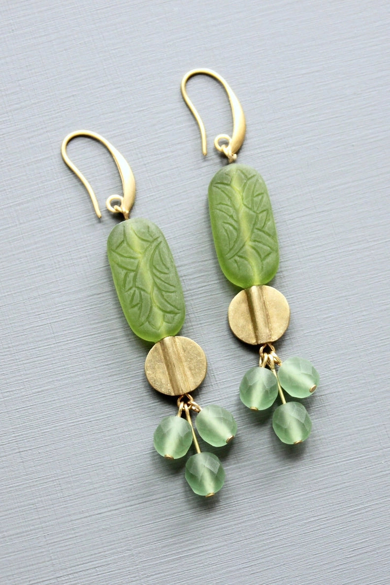 Lime Green & Seafoam Earrings