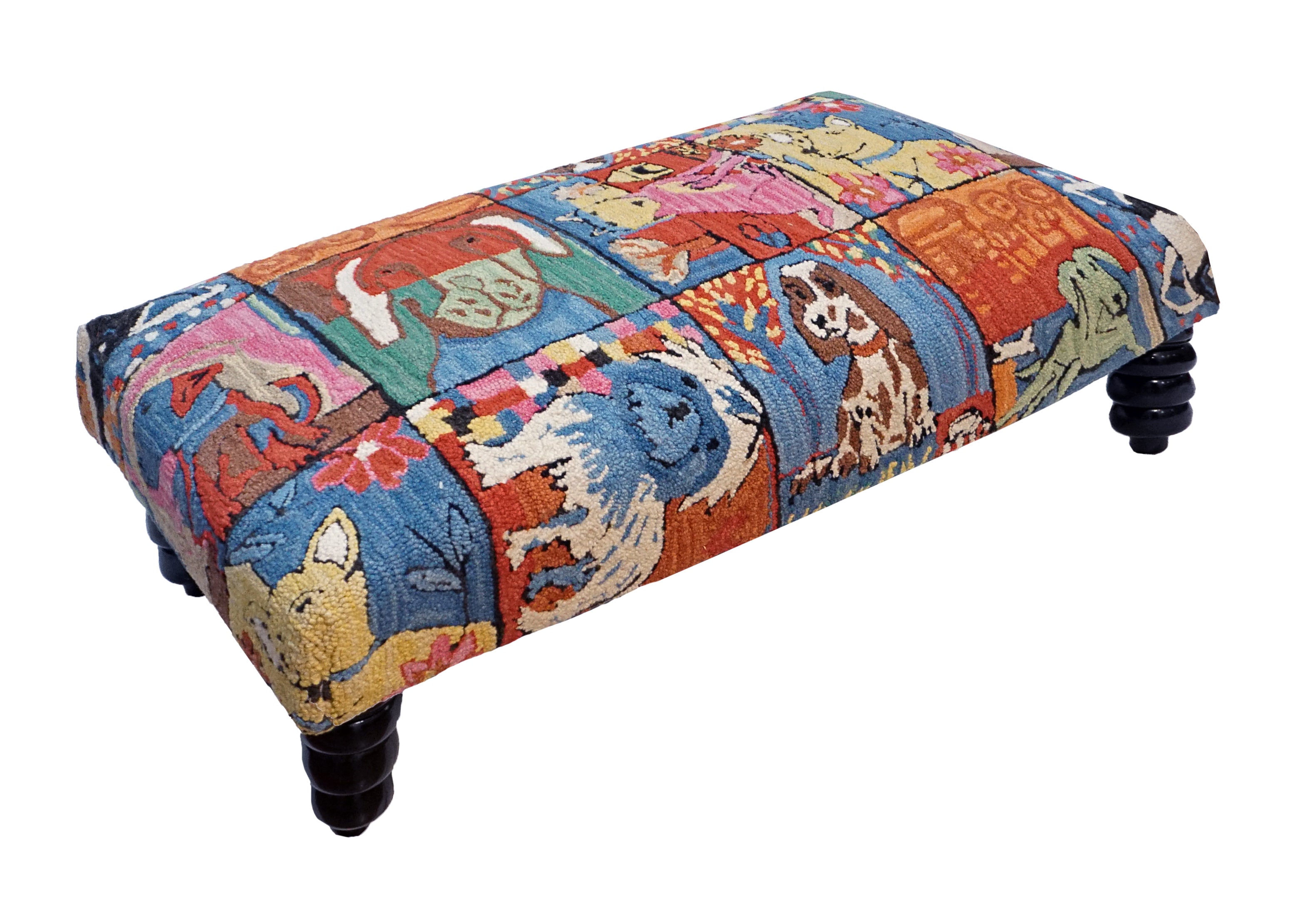 Wool Hooked Bench | Bloomer Puppies