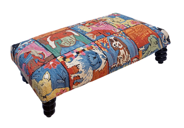 Wool Hooked Bench | Bloomer Puppies