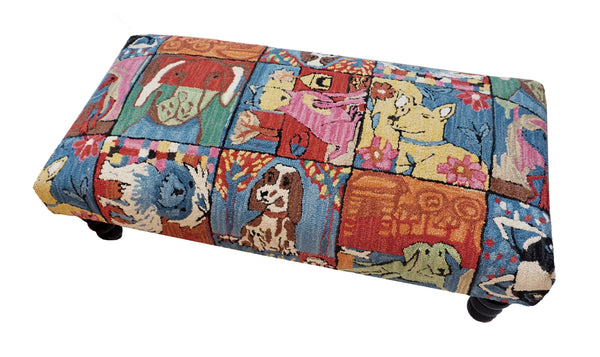 Wool Hooked Bench | Bloomer Puppies
