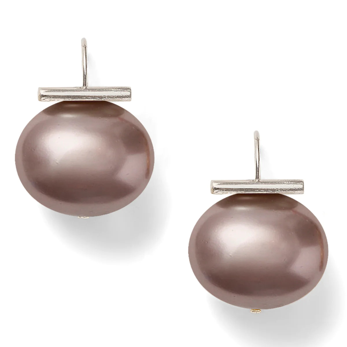 Sterling Large Pebble Pearl Earrings (Assorted)