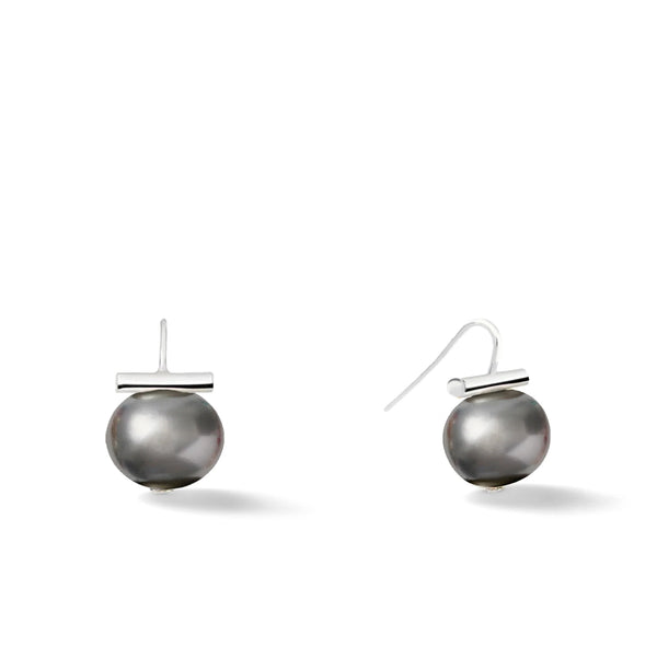 Sterling Medium Pebble Pearl Earrings (Assorted)