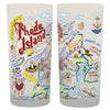 Rhode Island Drinking Glass