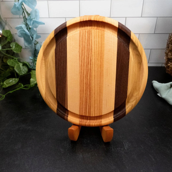 Wooden Circle Cutting Board w/ Groove