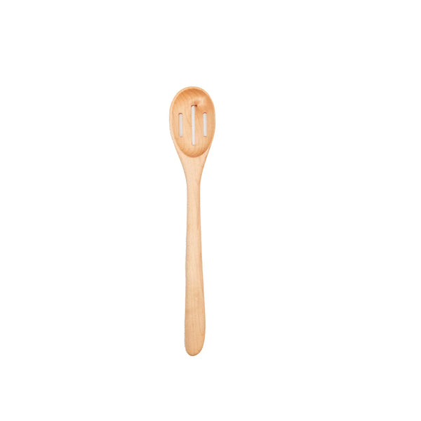 Wooden Slotted Oval Spoon with Slots