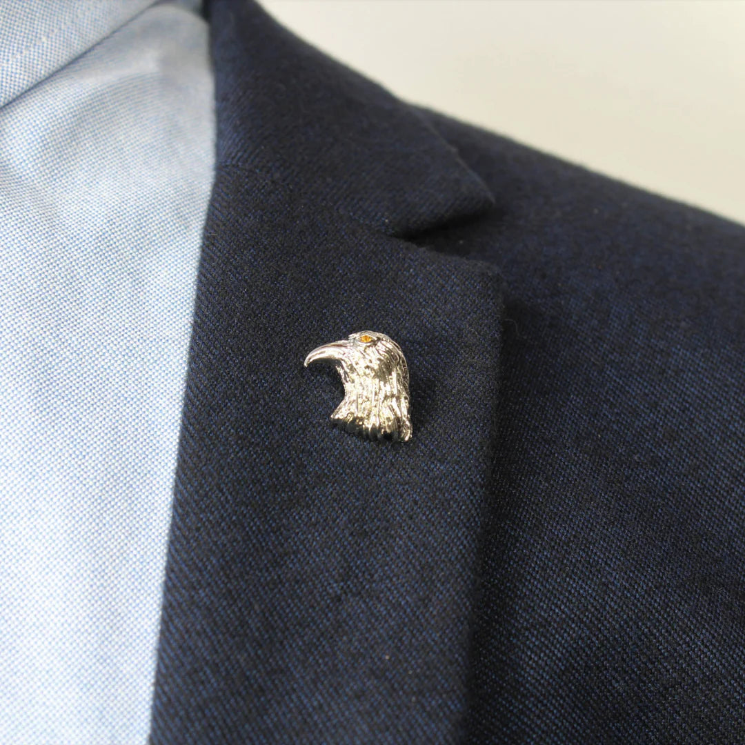 Hawk Head Lapel Pin