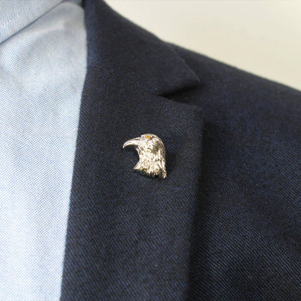 Hawk Head Lapel Pin