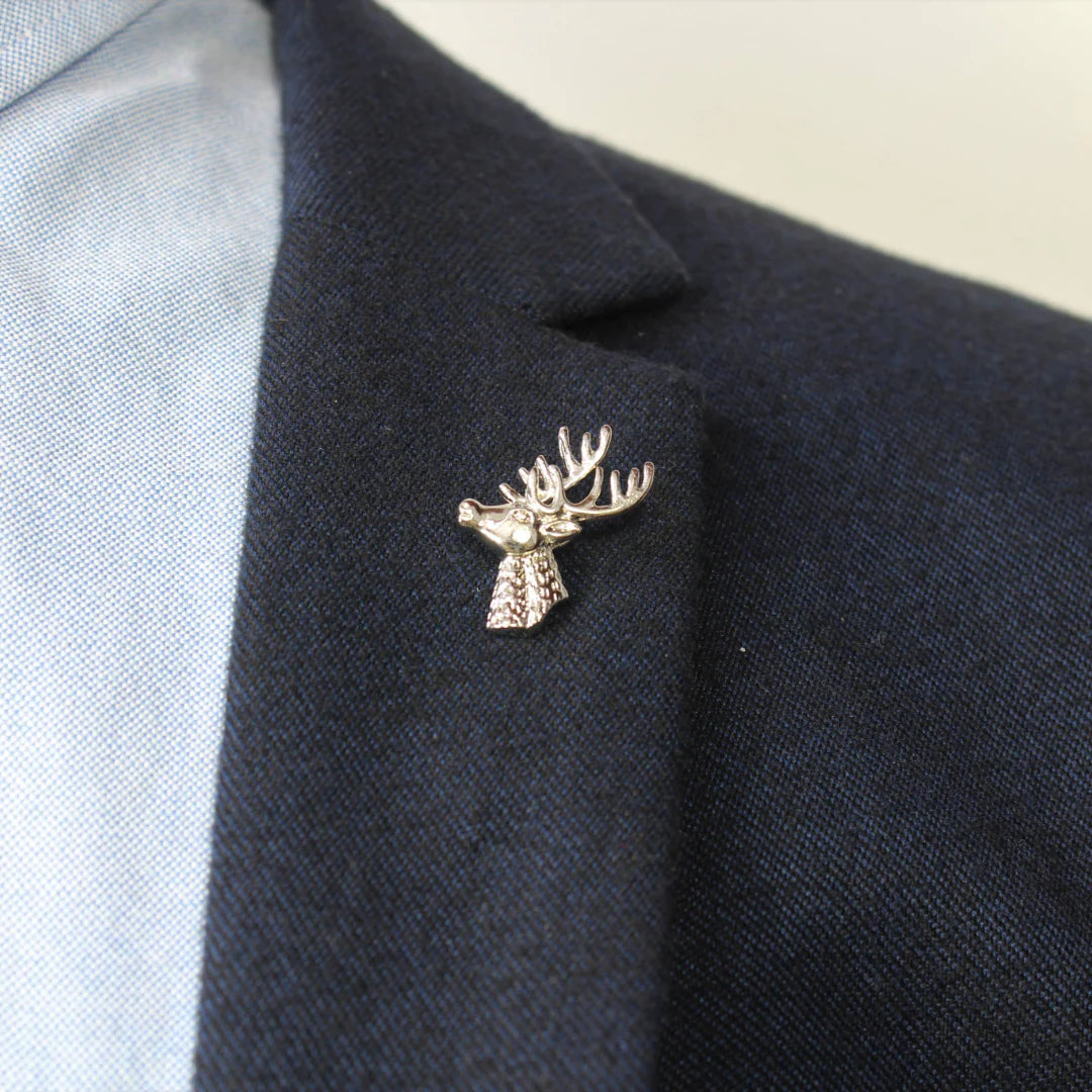 Stag Head Lapel Pin