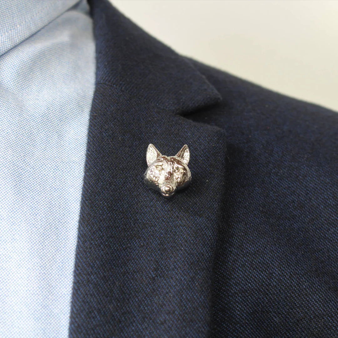 Wolf Head Lapel Pin