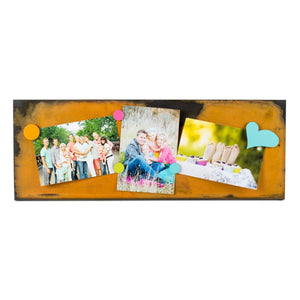 Wide Magnetic Frame – No more bulky traditional frame to display several pictures, this magnetic frame lets you freely collage your favorite handful of photos front view