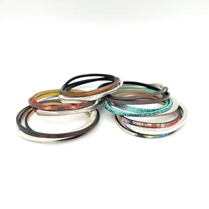 Skinny Wrap Bracelet - Silver (Assorted)