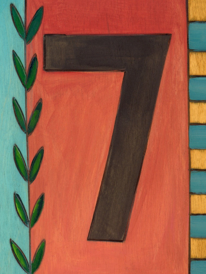 "7" House Number Plaque