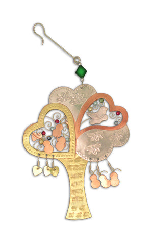 Tree of Life Ornament – Tree shaped ornament with a bird nested inside